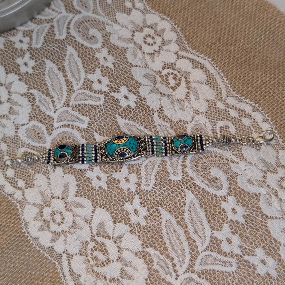 NWOT TIBETAN SILVER ARTISAN HANDCRAFTED BEADED bracelet - Picture 8 of 8